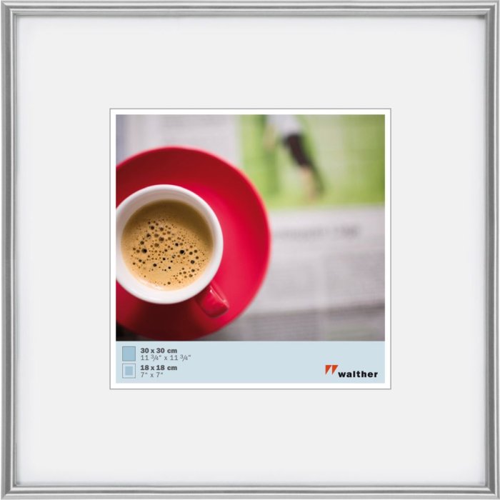 Пластиковая рамка GALERIA 30x30 см - серебро