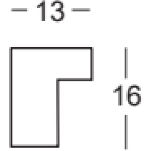Вальтер деревяна рамка Валенсія прозоре скло чорне 20x28 см
