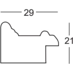 Вальтер деревяна рамка Гранада сніжно-біла 50x75 см прозоре скло