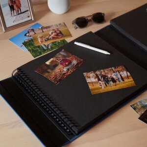 HNFD 1000 фотоальбом LONA бордо 34,5x33 см 168 черных страниц