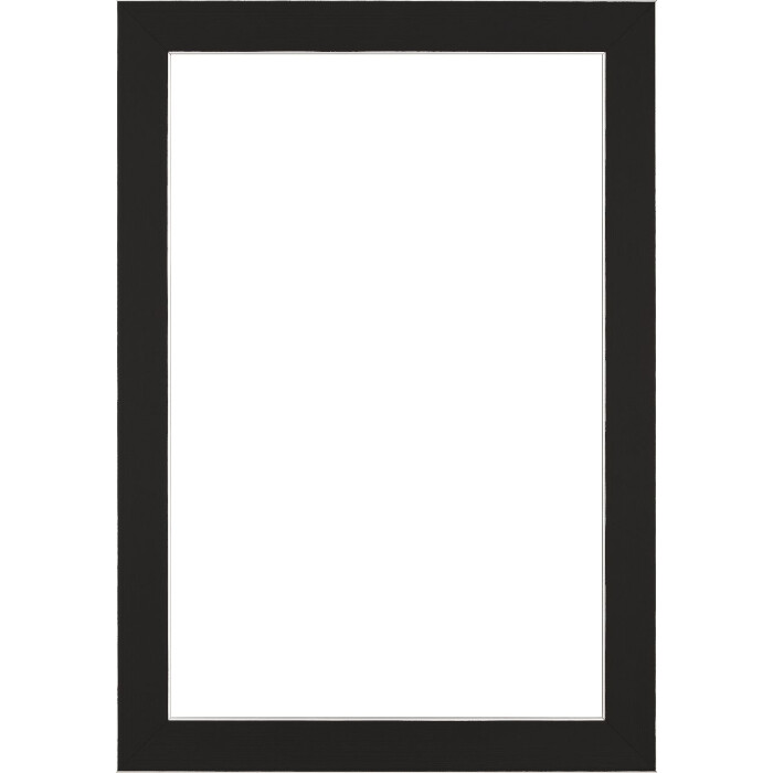 Деревяна рамка Walther Bilbao зі сріблястим кантом 62x93 см чорне прозоре скло