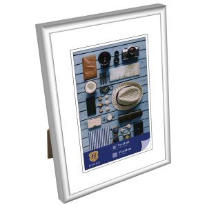 Пластикова рамка Napoli 13x18 см срібляста