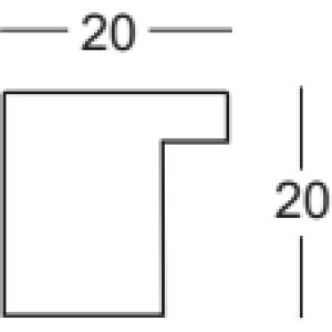 Деревяна рамка Walther Malaga чорна 25x35 см, прозоре скло