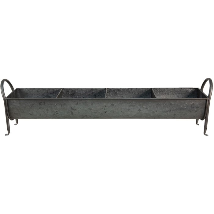 Clayre & Eef 50550 Кімнатний квітковий горщик сірий 77x16x20 см