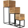 Горшки для цветов Clayre & Eef 50608 Набор из 3 коричневых горшков 28x28x75 см