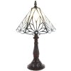 Настільна лампа Clayre & Eef 5LL-6191 Tiffany Біла, коричнева Ø 20x34 см E14-max 1x25 Вт