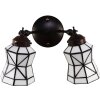 Clayre & Eef 5LL-6211 Tiffany Wall Lamp Green, White 30x23x23 см E14-max 2x25W