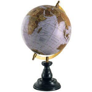 Clayre & Eef 64932 Прикраса глобус синій, коричневий 22x22x37 см