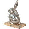 Clayre & Eef 6AL0056L Декоративный кролик серебристого цвета 21x11x28 см