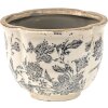 Горшок для цветов Clayre & Eef 6CE1450S серый, бежевый Ø 16x12 см