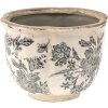 Горшок для цветов Clayre & Eef 6CE1450S серый, бежевый Ø 16x12 см