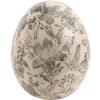 Яйце декоративне Clayre & Eef 6CE1451M сіре, бежеве Ø 11x14 см