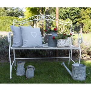 Керамический горшок для цветов Clayre & Eef 6CE1459L серо-бежевый 17x16 см