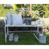 Керамический горшок для цветов Clayre & Eef 6CE1459L серо-бежевый 17x16 см