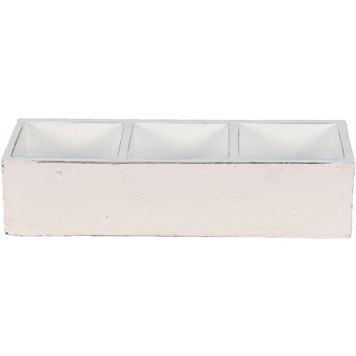 Деревяна скринька Clayre & Eef 6H1987W білий 33x12x7 см