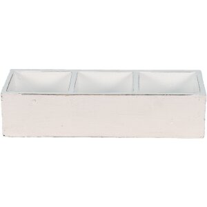 Деревянная коробка Clayre & Eef 6H1987W Белая 33x12x7 см