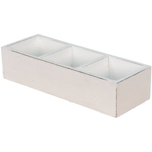 Деревянная коробка Clayre & Eef 6H1987W Белая 33x12x7 см