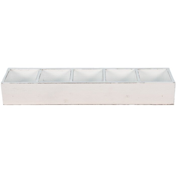 Деревяна скринька Clayre & Eef 6H1988W білий 54x12x7 см