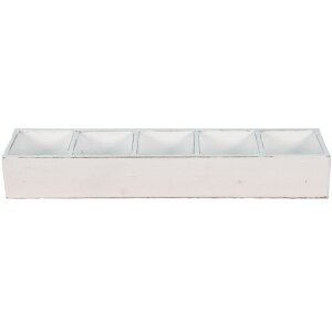 Деревянная коробка Clayre & Eef 6H1988W Белая 54x12x7 см