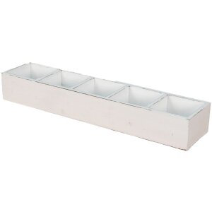 Деревяна скринька Clayre & Eef 6H1988W білий 54x12x7 см