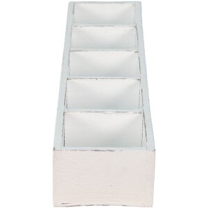Деревяна скринька Clayre & Eef 6H1988W білий 54x12x7 см