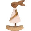 Clayre & Eef 6H2151L Декоративный кролик коричневый, розовый 17x7x33 см