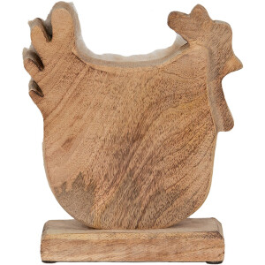 Clayre & Eef 6H2162L Декоративный петух белый, коричневый 18x5x21 см