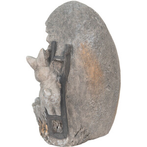 Clayre & Eef 6MG0022 Декоративне яйце сіре 33x25x21 см