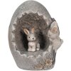 Clayre & Eef 6MG0022 Декоративне яйце сіре 33x25x21 см