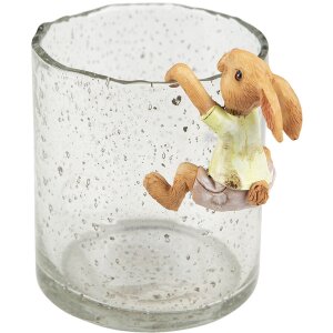 Clayre & Eef 6PR3532 Декоративний кролик зелений, коричневий 5x5x9 см