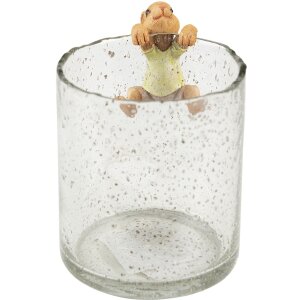 Clayre & Eef 6PR3532 Декоративний кролик зелений, коричневий 5x5x9 см