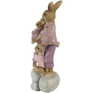Clayre & Eef 6PR3540 Декоративный кролик розовый,...