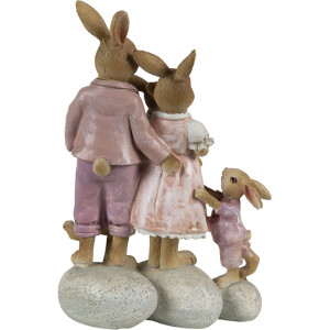 Clayre & Eef 6PR3540 Декоративний кролик рожевий, бежевий 11x6x18 см