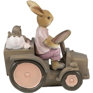 Clayre & Eef 6PR3554 Декоративний кролик Трактор Птах 13x7x12 см Полімерна смола