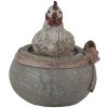 Clayre & Eef 6PR3562 Подвесное украшение Цыпленок белый, коричневый, зеленый 6x5x6 см