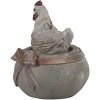 Clayre & Eef 6PR3562 Подвесное украшение Цыпленок белый, коричневый, зеленый 6x5x6 см