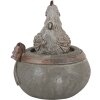Clayre & Eef 6PR3562 Подвесное украшение Цыпленок белый, коричневый, зеленый 6x5x6 см