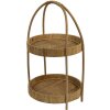 Clayre & Eef 6RO0559 Многоярусный столик 2 уровня коричневый Ø 30x54 см
