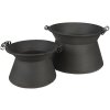 Кімнатні горщики для квітів Clayre & Eef (набір з 2) сірий Ø 28x20 см - Ø 22x16 см