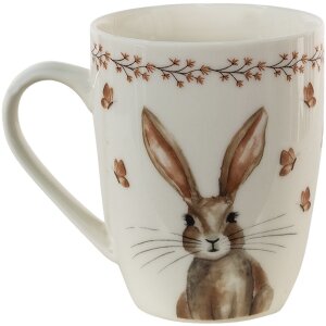 Кружка Clayre & Eef REBMU Бежева, коричнева 350 мл