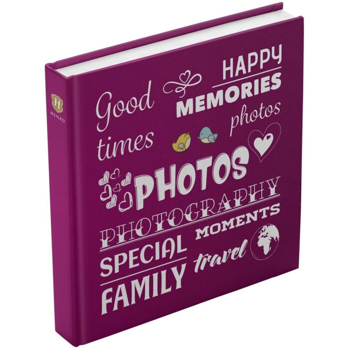 Henzo Jumbo фотоальбом Wording бордовый 30x30 см 100 белых страниц