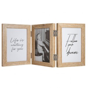 Henzo деревянная двойная рамка Piano 3 фото 13x18 см бежевый