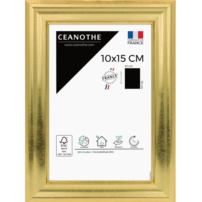 Фоторамка Ceanothe Джулия 10x15 см золото