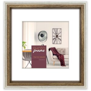Фоторамка ZEP Palmi белая 20x20 см с паспарту 15x15 см