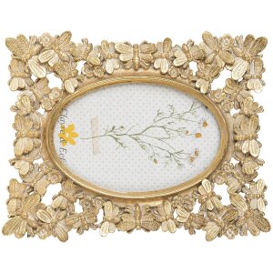 Clayre & Eef 2F0958 Фоторамка 18x2x22 см - 10x15 см золотого цвета
