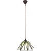 Clayre & Eef 5LL-6222 Підвісний світильник Tiffany Ø 31x107 см E27-max 1x40W Зелений