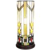 Clayre & Eef 5LL-6297 Настольная лампа Tiffany Ø 18x40 см E14-max 1x25W бежево-коричневая