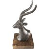 Clayre & Eef 65143 Украшение Статуэтка Олень 10x8x18 см серебряный цвет