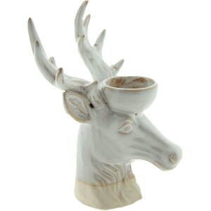 Clayre & Eef 6CE1495 Держатель для чайных ламп Reindeer 15x12x21 см бежево-коричневый