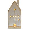 Clayre & Eef 6CE1506 Украшение Дом со светодиодами 5x5x12 см бежевый
